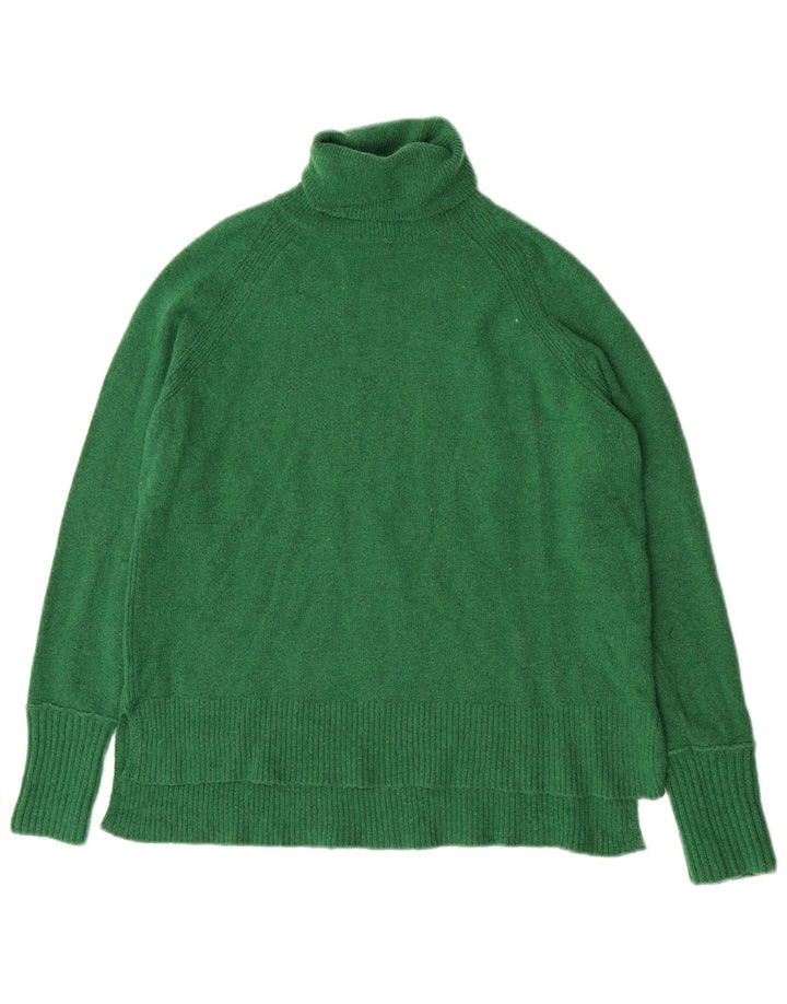 J. Crew Pulover oversized cu gât rulat pentru femei UK 10 Small Green Nylon