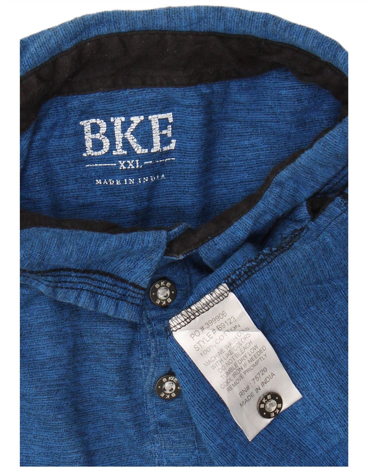 Cămașă polo BKE pentru bărbați 2XL, bumbac cu pete albastre