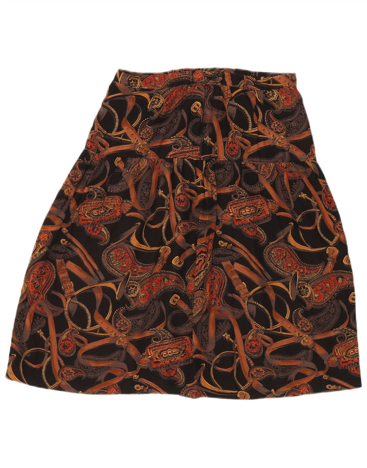 Fusta A-Line pentru femei VINTAGE W30 Medium Black Paisley