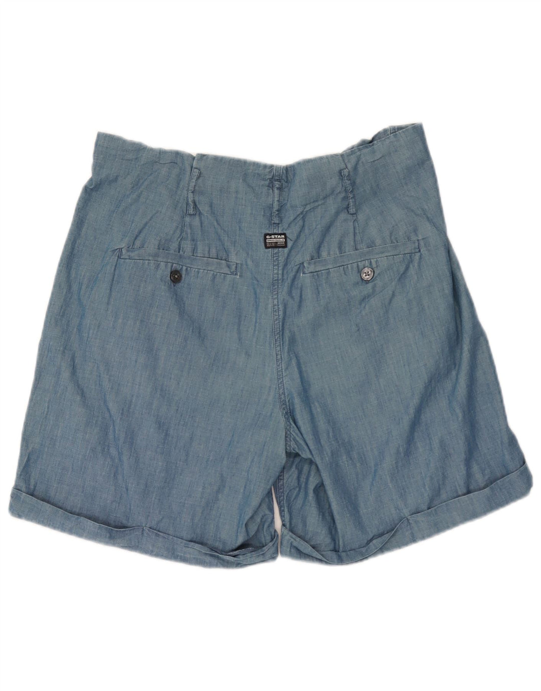 Pantaloni scurti chino pegged G-Star pentru femei W30, bumbac albastru mediu