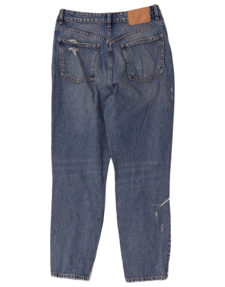 Blugi Distressed drepte pentru femei Zara EU 40 Medium L30 L27 Bumbac albastru