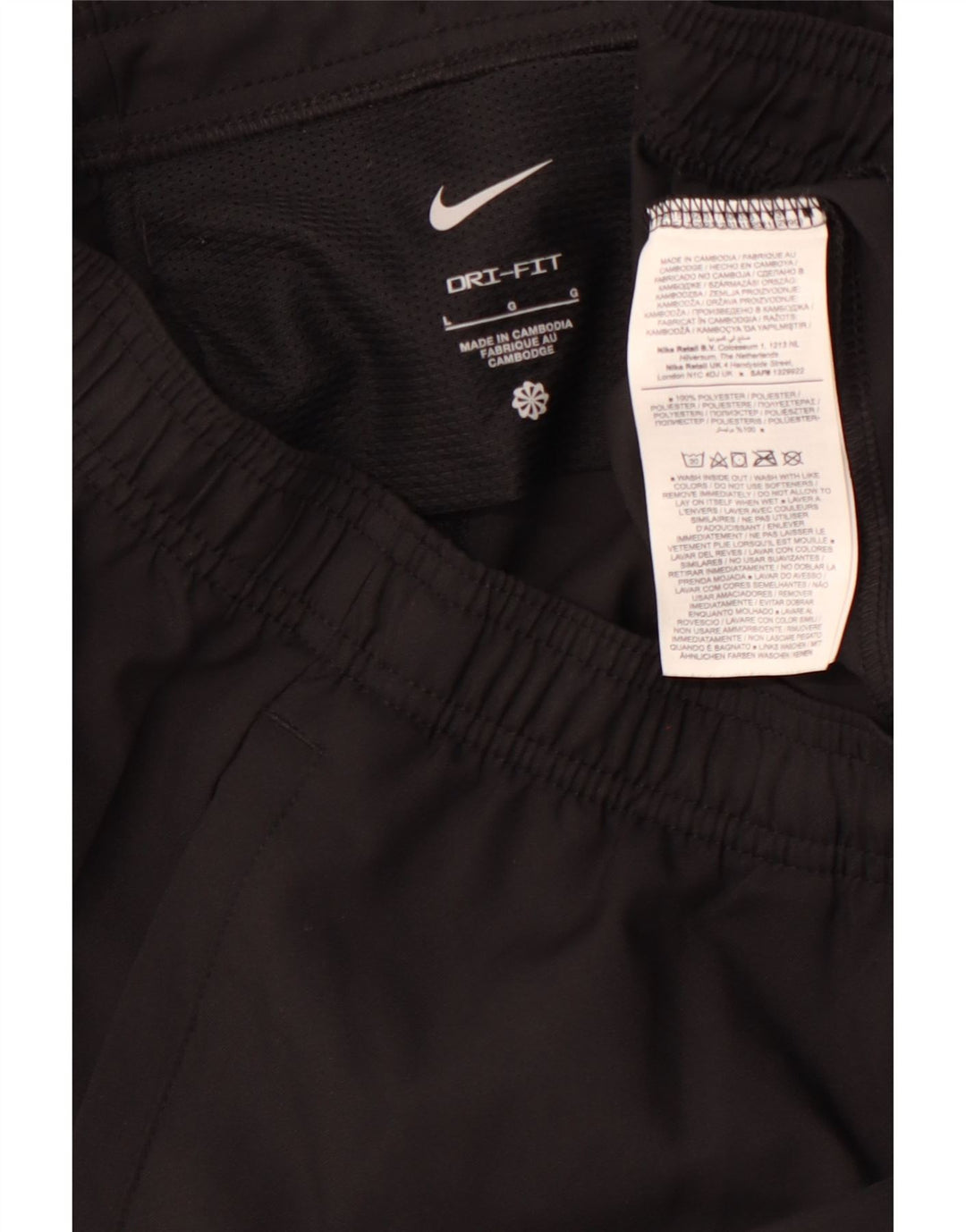 Pantaloni de trening pentru femei Dri Fit NIKE Pantaloni de jogging UK 14 Poliester negru mare