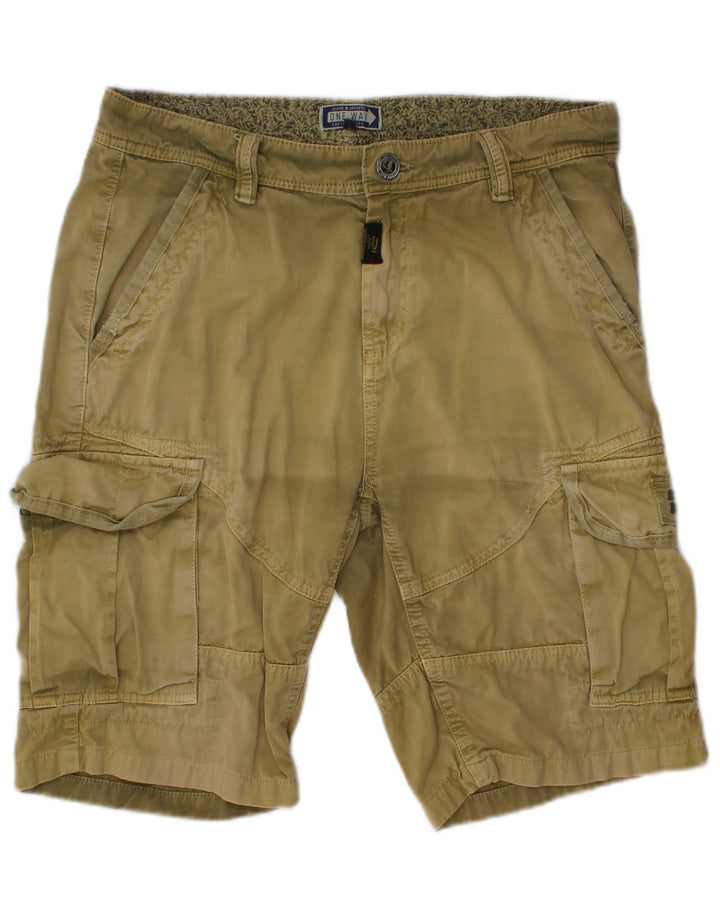 Pantaloni scurți cargo pentru bărbați ONE WAY Medium W32 Kaki Bumbac