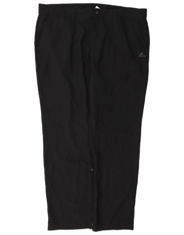 Pantaloni chino drepți pentru bărbați Adidas W40 L32 poliester negru