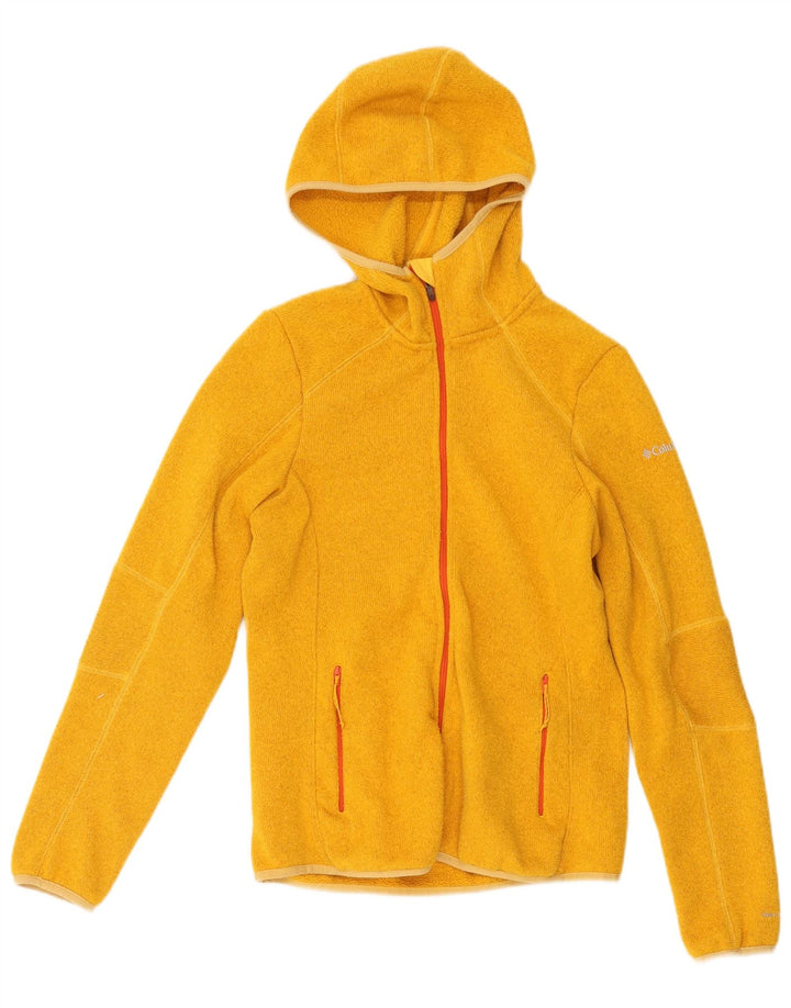 Pulover cardigan cu glugă Columbia pentru femei UK 12 Poliester galben mediu