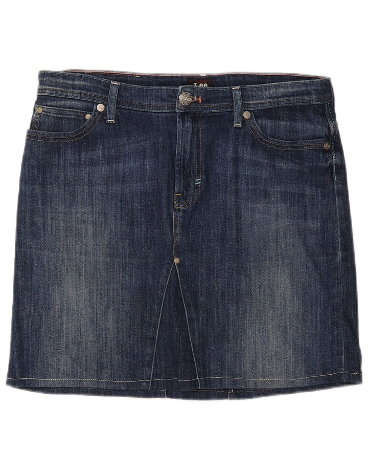 Fusta Lee Como Mini Denim W30 Bumbac Albastru Mediu