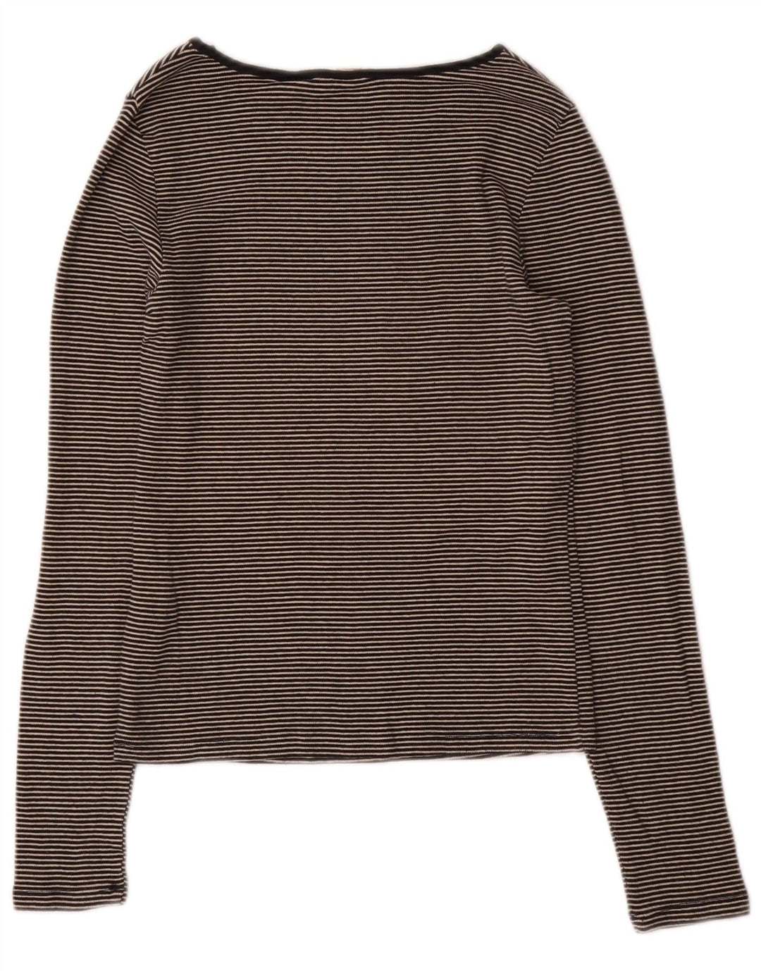 Top pentru femei Levi's cu mânecă lungă UK 12, gri mediu, bumbac cu dungi