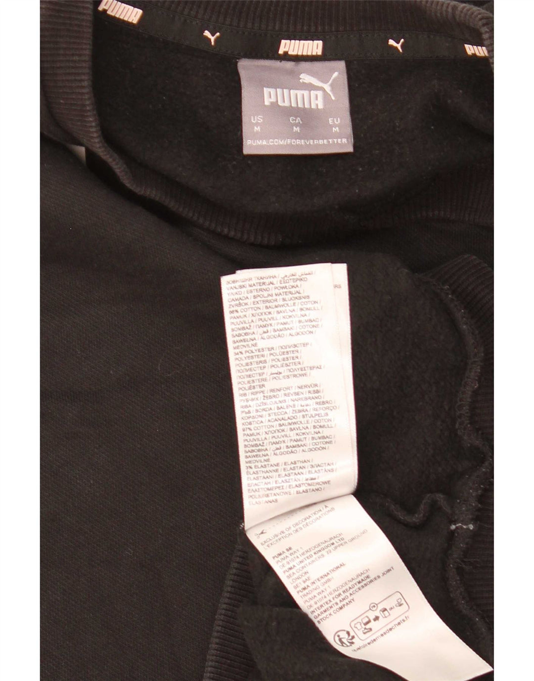 Pulover grafic pentru bărbați Puma, bumbac mediu negru