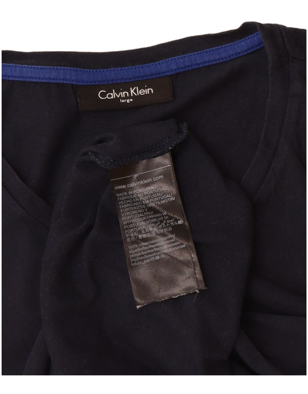 Tricou grafic pentru bărbați CALVIN KLEIN Top mare bleumarin