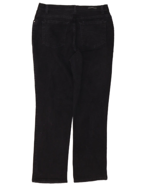 Blugi drepti Lee pentru femei, cu croiala relaxată, US 12 Large W32 L29 Bumbac negru