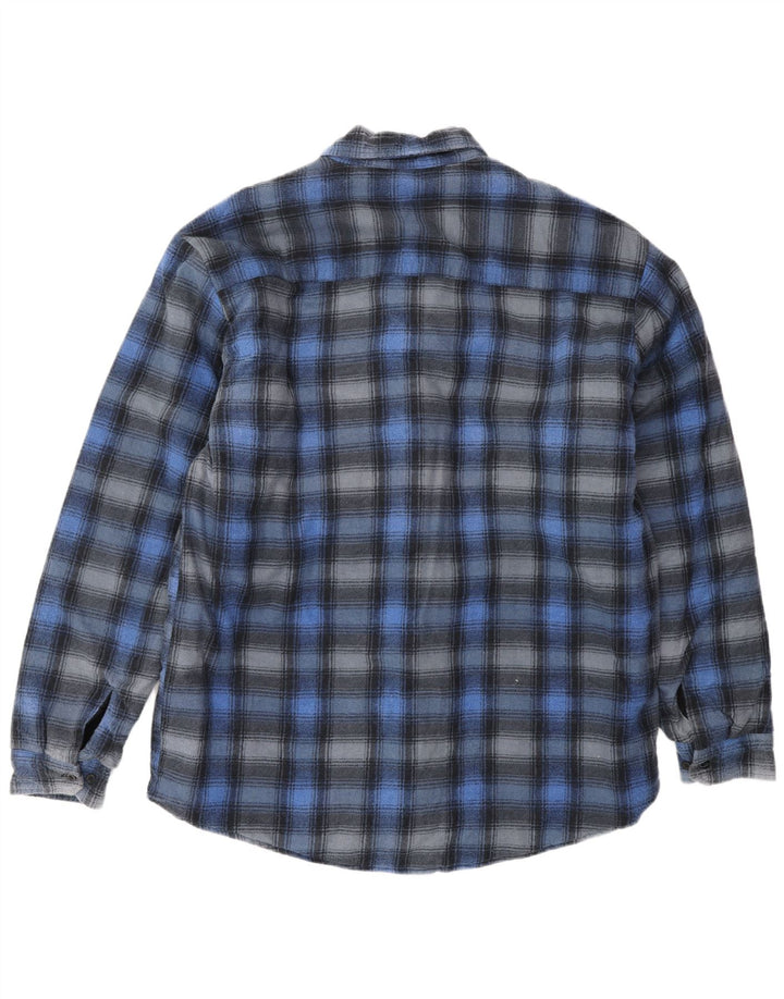 Cămașă pentru bărbați VINTAGE Flanel XL Blue Check Bumbac