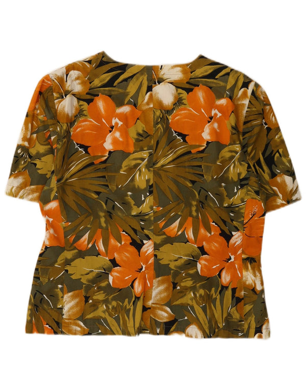 Bluză cămașă cu mânecă scurtă pentru femei Lucia IT 46 mare, multicoloră, florală