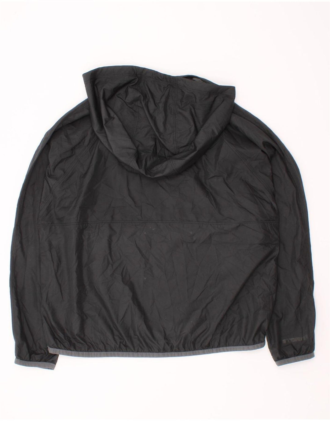 Jachetă de ploaie Anorak cu glugă Under Armour pentru băieți, 7-8 ani, poliester negru mic