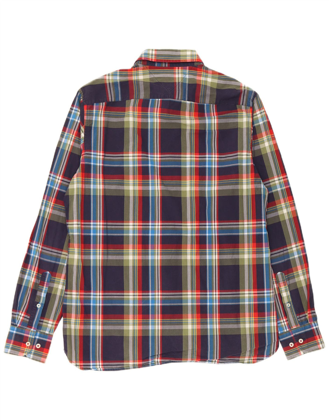 Cămașă pentru bărbați Tommy Hilfiger, cu formă regulată, din bumbac cu carouri, albastru bleumarin mediu