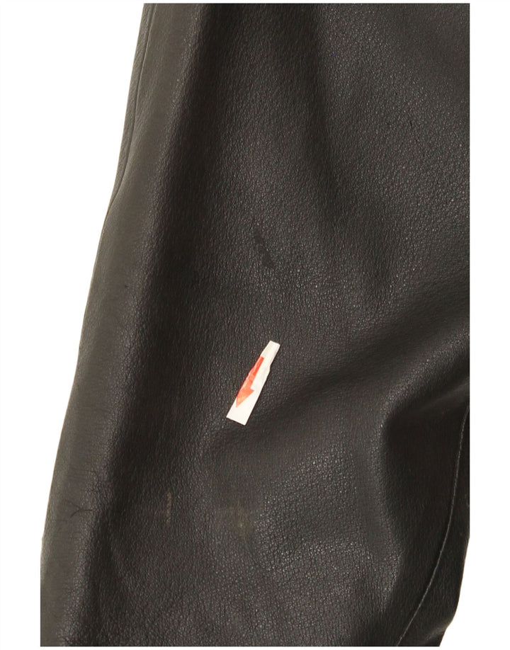 Jachetă de piele vintage supradimensionată pentru femei IT 48 2XL din piele neagră