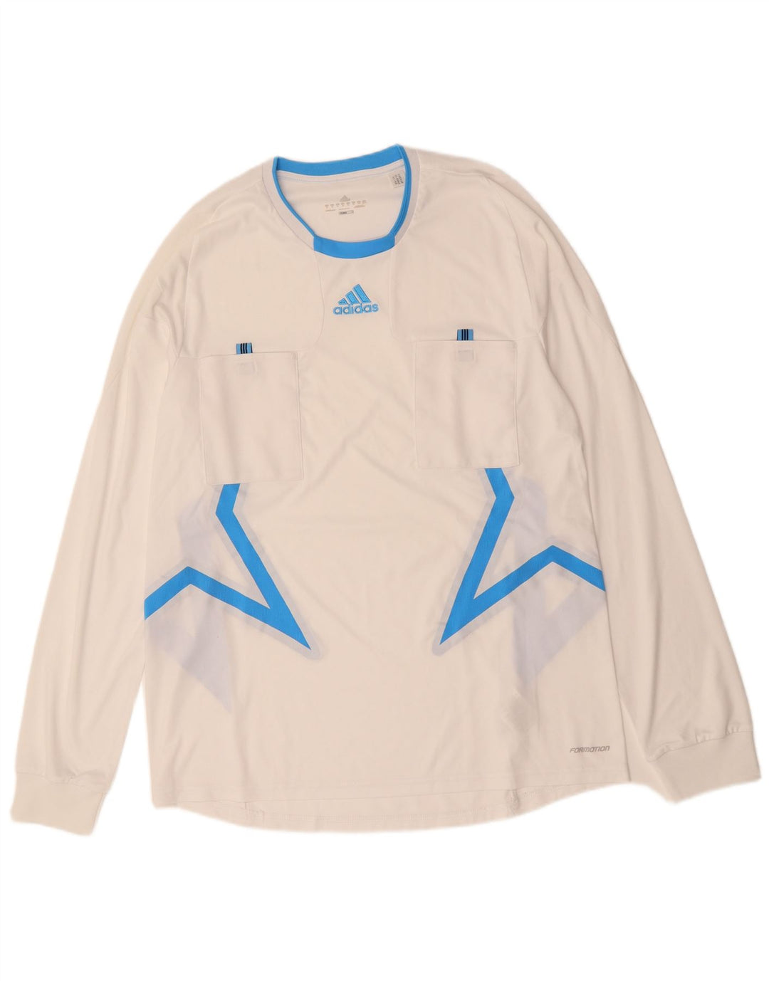 ADIDAS Climacool Top mânecă lungă XL, alb, poliester color bloc