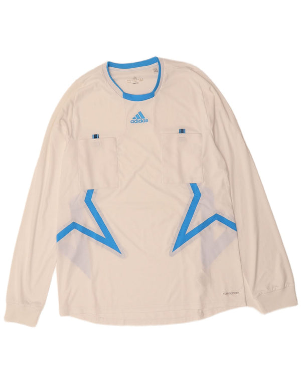 ADIDAS Climacool Top mânecă lungă XL, alb, poliester color bloc