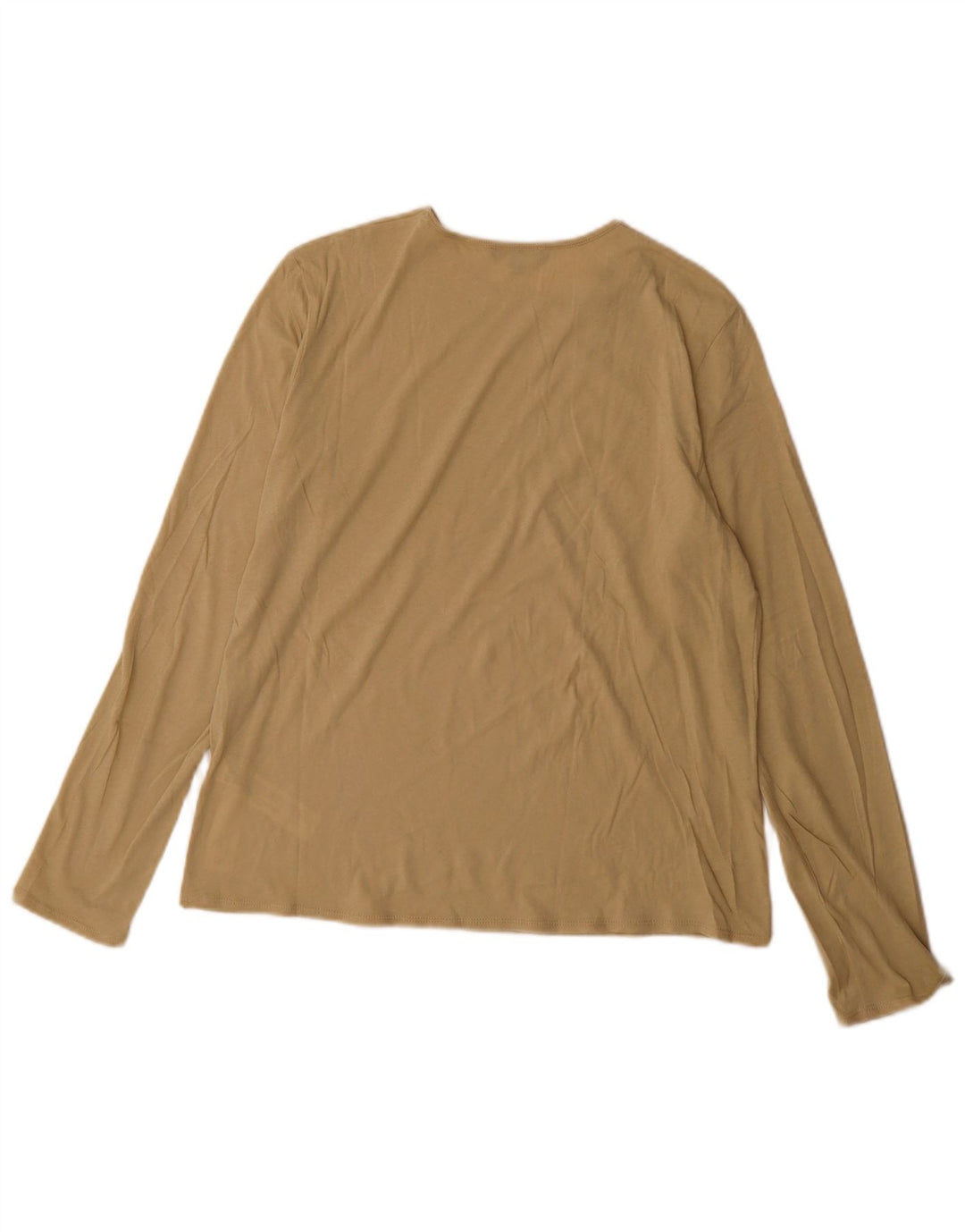 Top pentru femei Massimo Dutti cu mânecă lungă UK 14 Medium Beige Bumbac