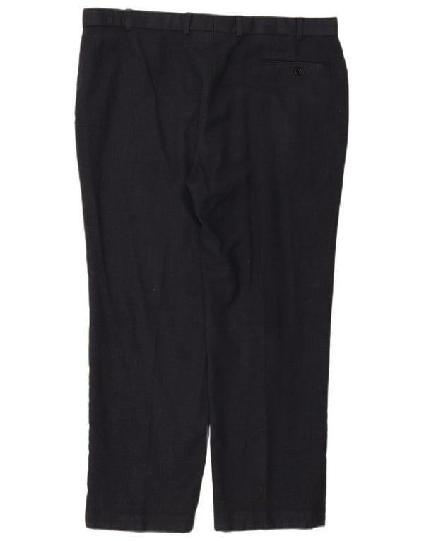 Marks & Spencer Pantaloni drepți pentru bărbați L40 L29 Lână bleumarin