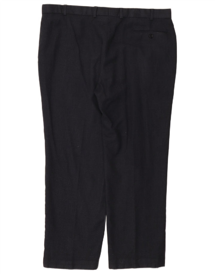 Marks & Spencer Pantaloni drepți pentru bărbați L40 L29 Lână bleumarin