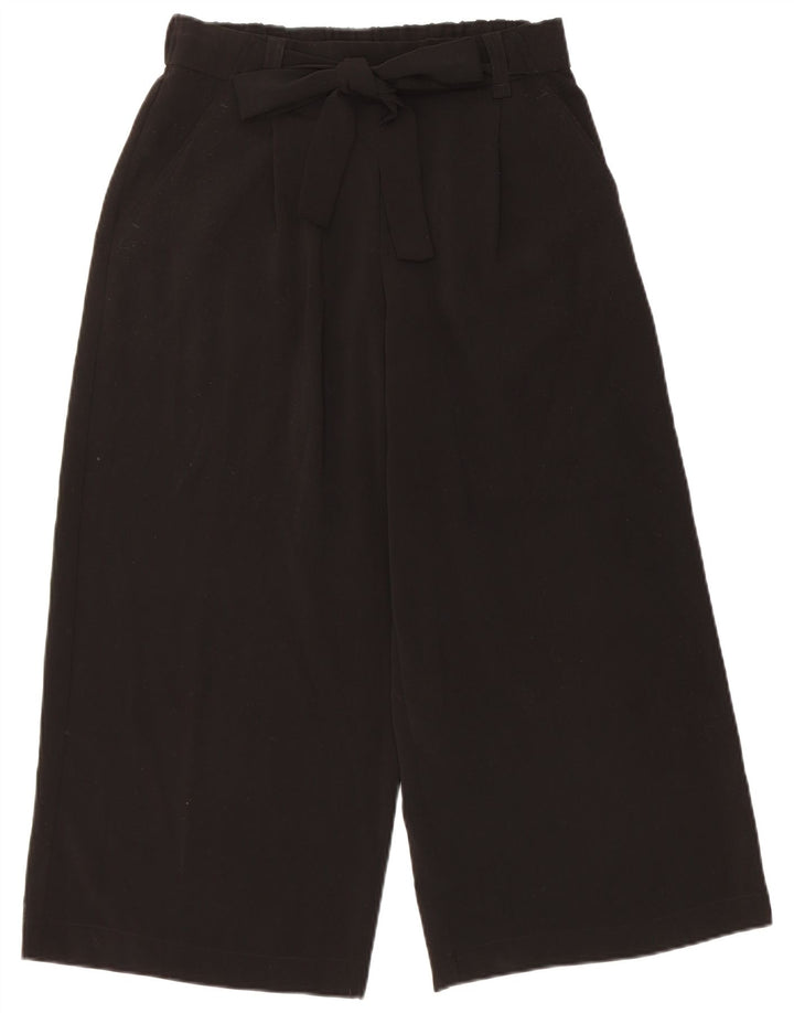Pantaloni Capri pentru femei cu picioare largi Zara Mediu L28 L22 Poliester negru