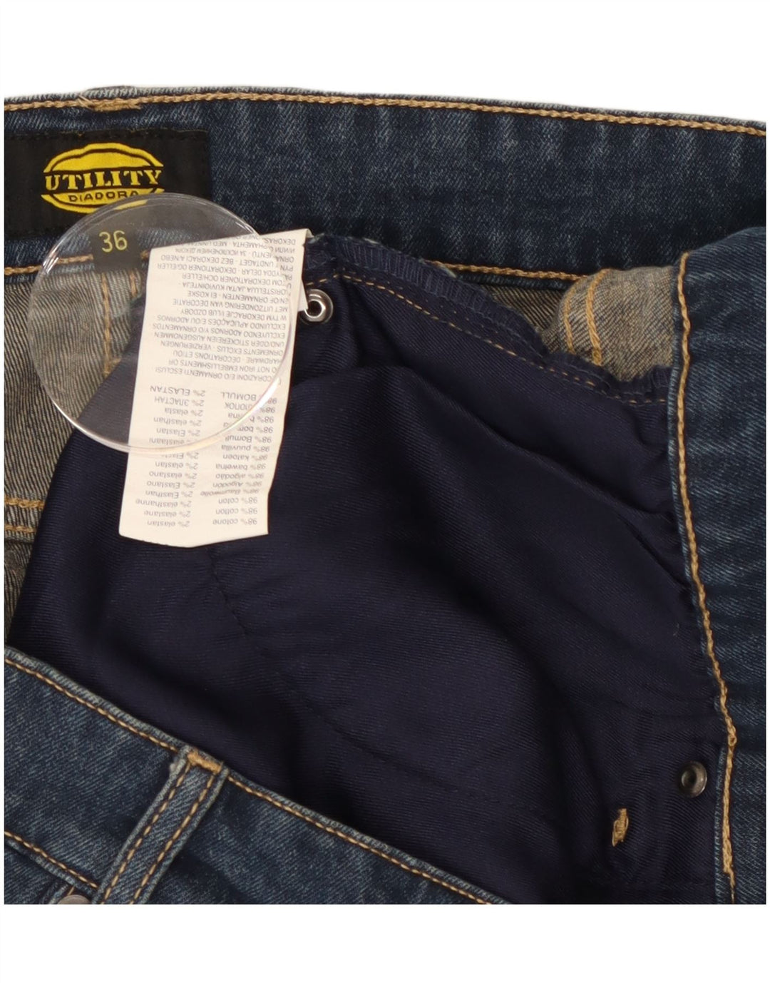 Pantaloni scurți Diadora pentru bărbați Cargo Denim W36 Large Blue Bumbac