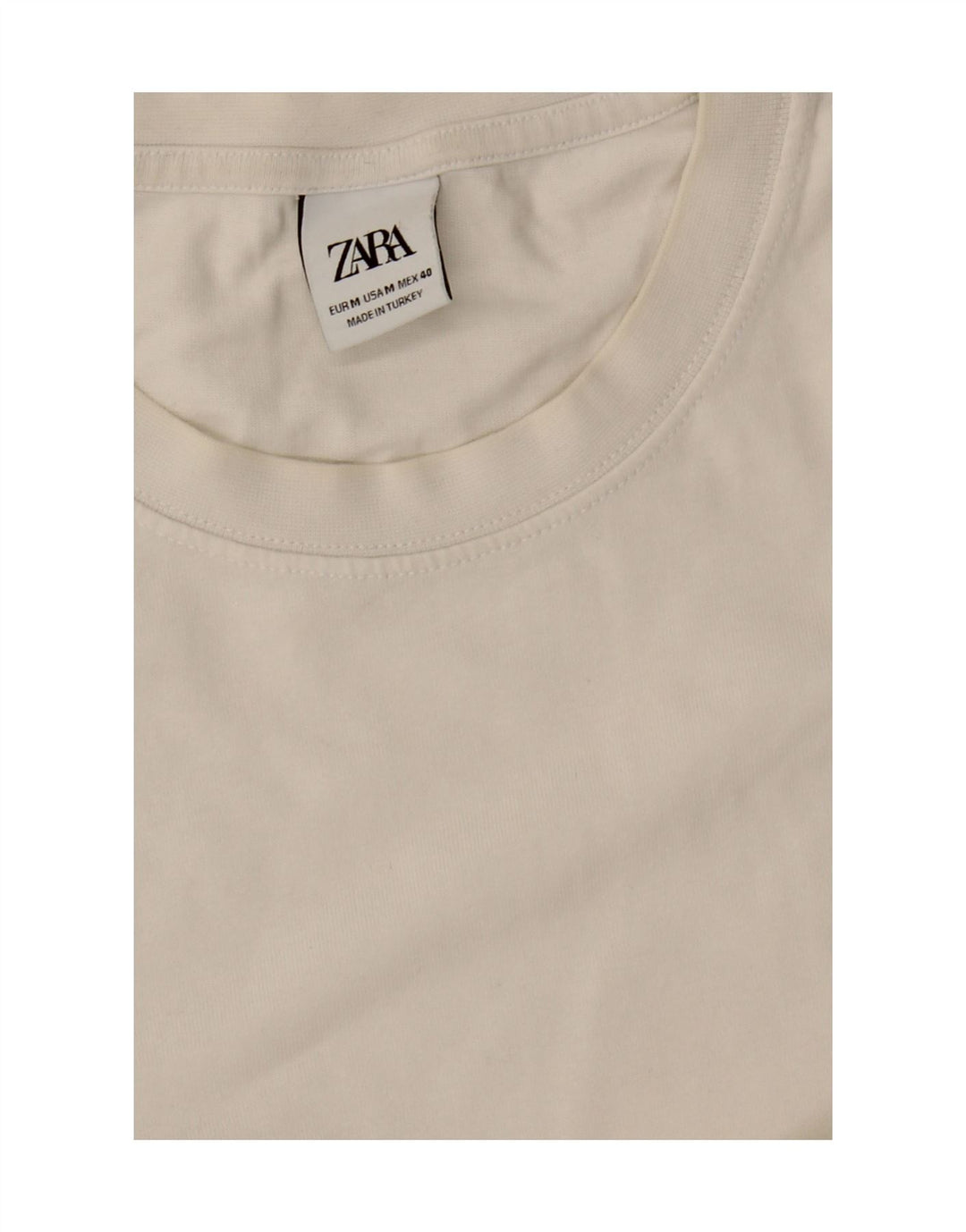 ZARA Mens T-Shirt Top Medium White