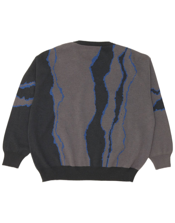 Pulover vintage pentru bărbați, cu croiala lentă, cu gâtul turn, pulover IT 50 Medium Bleumarin