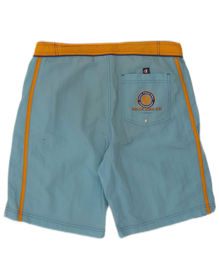 Pantaloni scurți de înot Champion pentru bărbați, albastru mediu, poliester color bloc