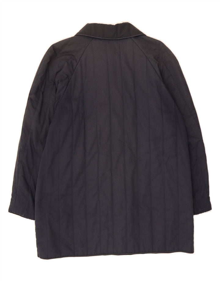 AQUASCUTUM Womens Duffle Coat UK 16 Large Navy Blue Vintage Aquascutum and Second-Hand Aquascutum from Messina Hembry 