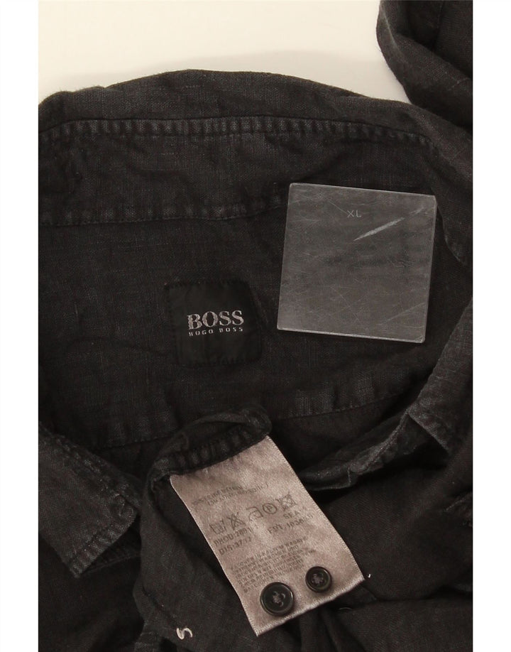 Cămașă cu mânecă scurtă pentru bărbați Hugo Boss XL in in gri