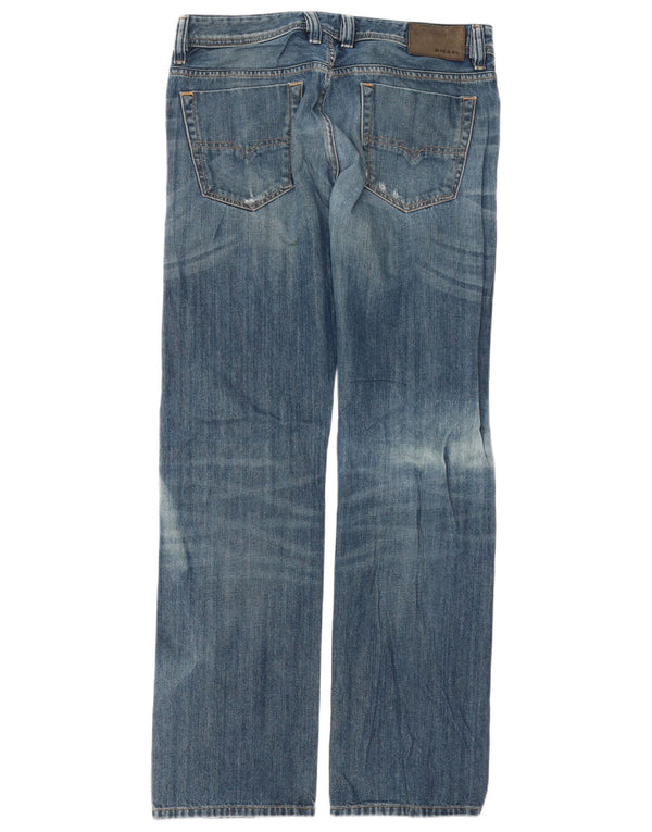 Blugi Distressed drepte Viker pentru bărbați Diesel W32 L32 Bumbac albastru