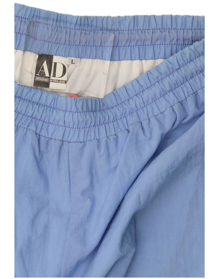 Pantaloni de trening pentru bărbați vintage Joggeri mari, albastru, poliamidă cu dungi