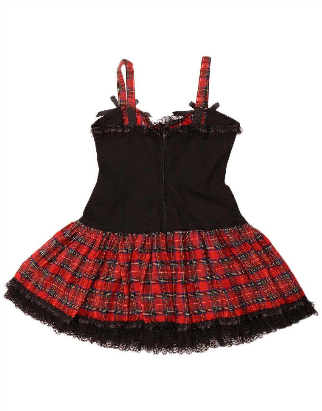 VINTAGE Rochie A-Line fără mâneci pentru femei UK 16, mare, roșu, din bumbac