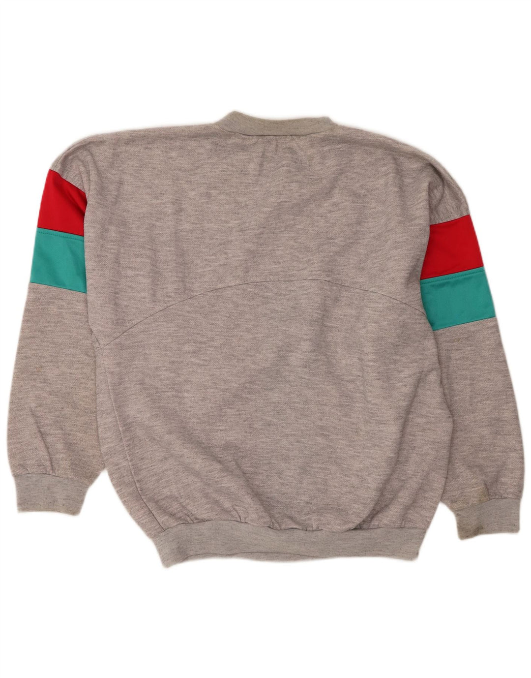 Hanorac vintage pentru bărbați cu grafică Jumper mare, gri, bloc de culoare