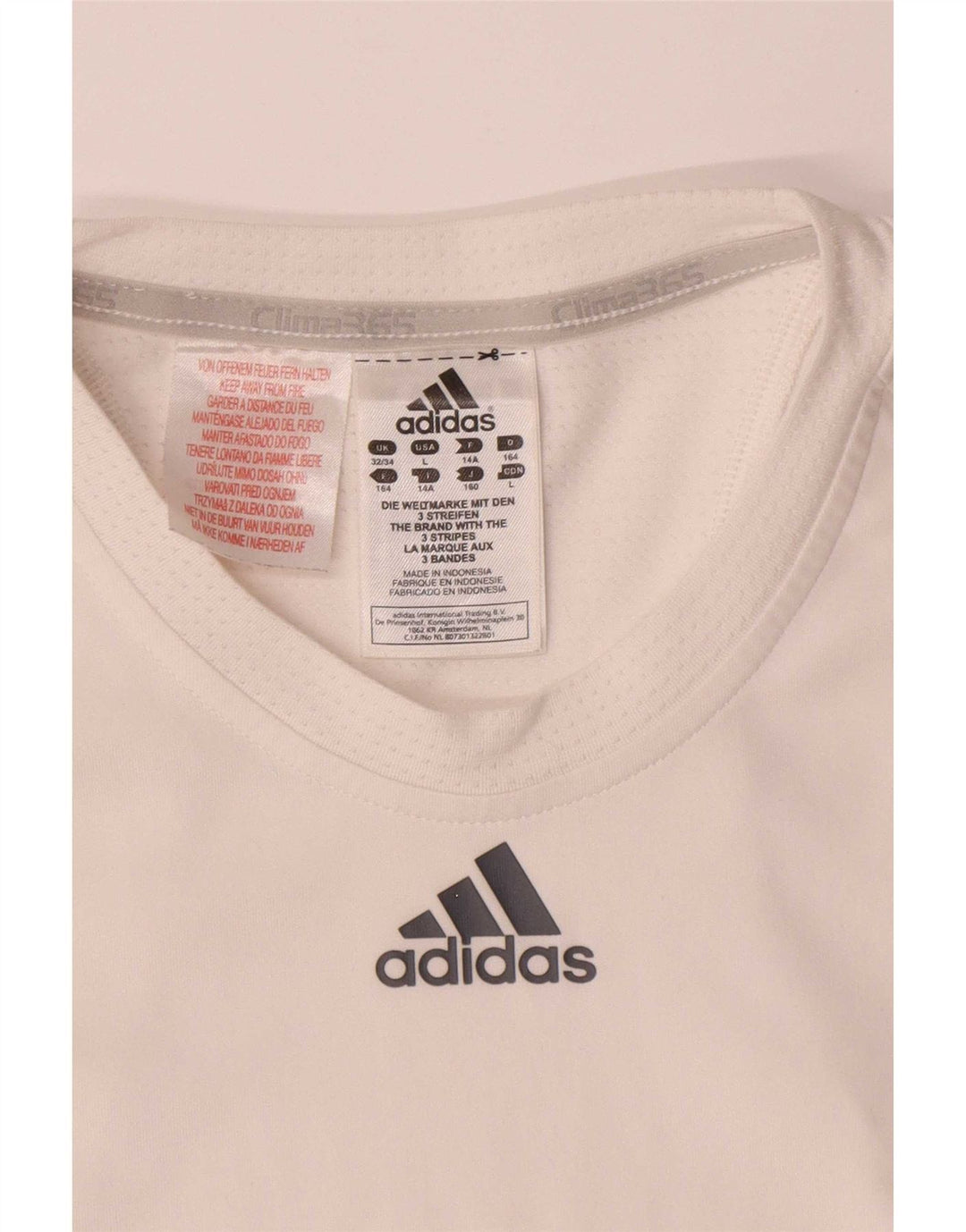 Tricou Adidas Climacool pentru băieți Top 13-14 ani, alb, poliester color bloc