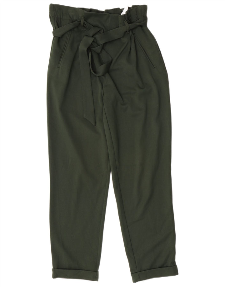 Pantaloni casual ZARA pentru damă, L28 L27, poliester verde