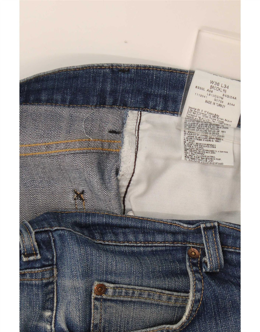 Blugi Lee Brooklyn Straight pentru bărbați W36 L34 Bumbac albastru