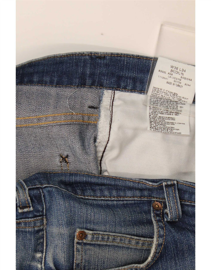 Blugi Lee Brooklyn Straight pentru bărbați W36 L34 Bumbac albastru