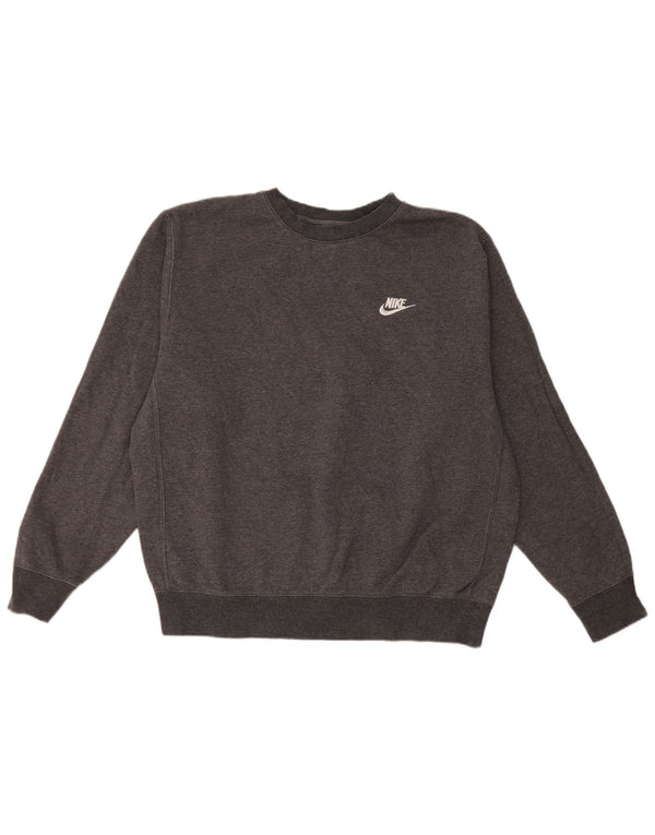 Pulover supradimensionat pentru femei Nike UK 14 bumbac gri mediu