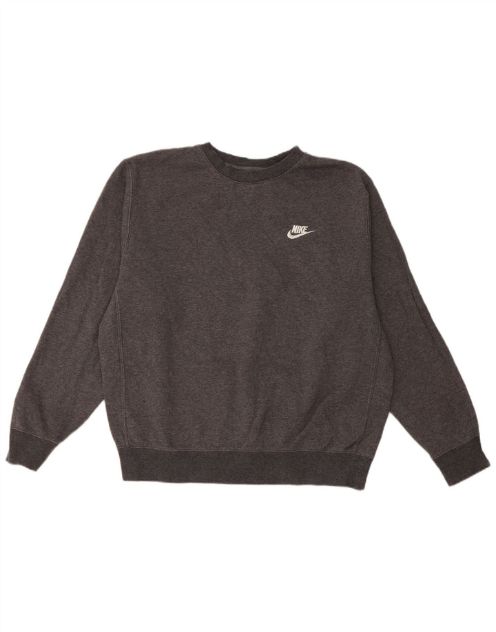 Pulover supradimensionat pentru femei Nike UK 14 bumbac gri mediu