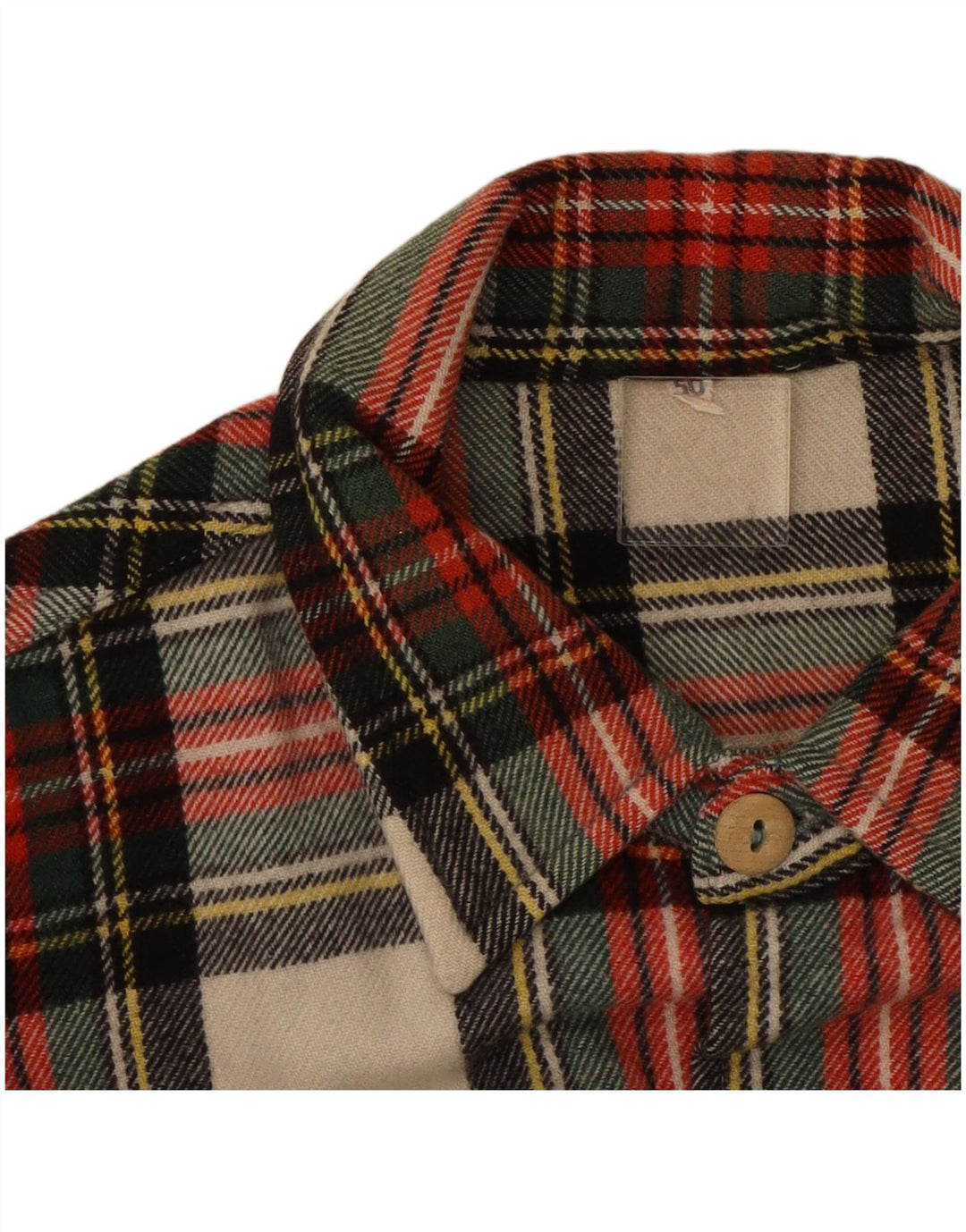Cămașă Vintage pentru bărbați din flanel IT 50 Medium Red Check Wool