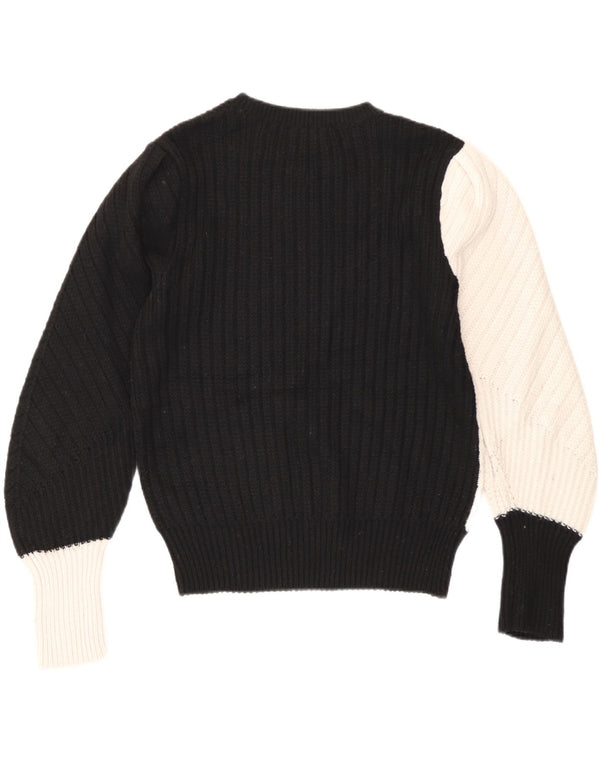 Pulover pentru femei Marks & Spencer cu decolteu triplu UK 12 Medium Negru