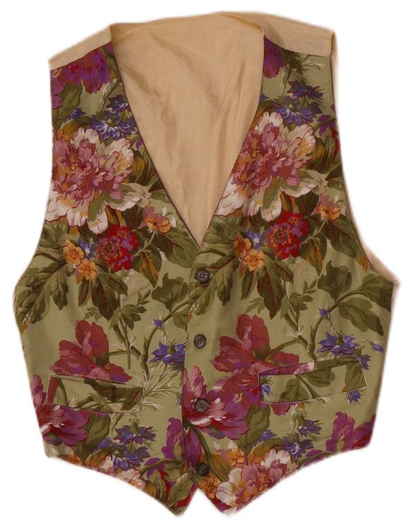 Vestă Vintage pentru bărbați XS Kaki Floral