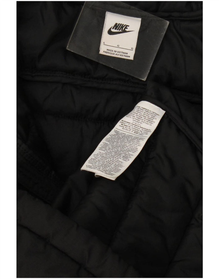 Jachetă căptușită cu glugă pentru bărbați Nike UK 40 Poliester negru mare