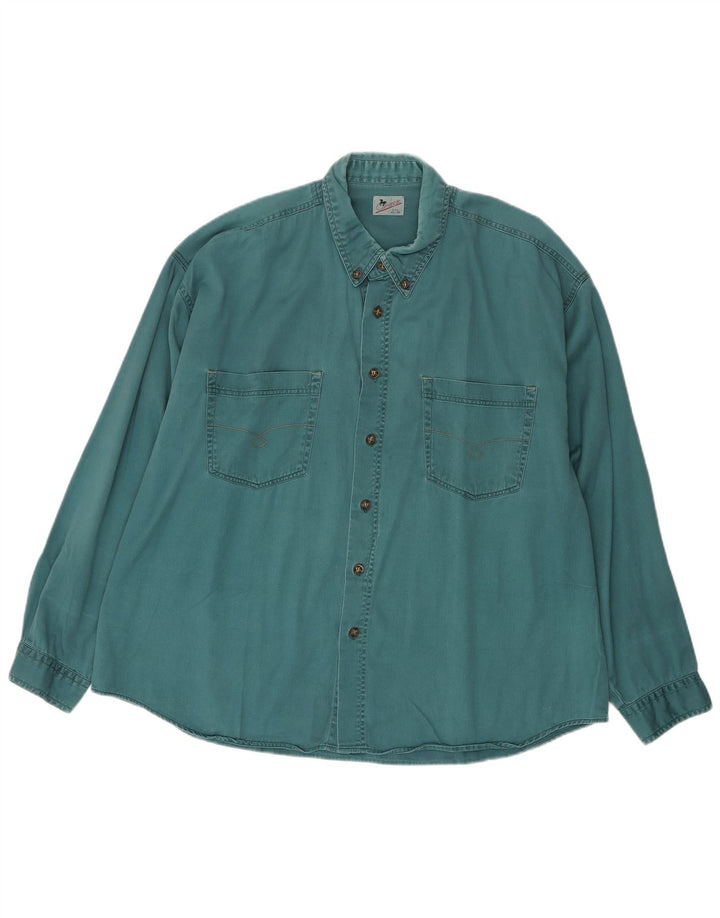 Cămașă pentru bărbați CAMARGUE UK 45/46 2XL Bumbac albastru