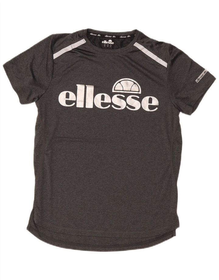 Tricou grafic pentru bărbați Ellesse Slim Fit Top mic, gri, poliester