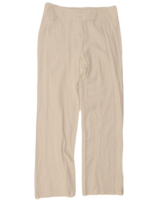 Pantaloni casual pentru femei Marks & Spencer, cu croiala lejeră, UK 12 Medium W30 L30 Alb