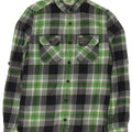 Cămașă de flanel pentru bărbați SUPERDRY, bumbac cu carouri verzi mici