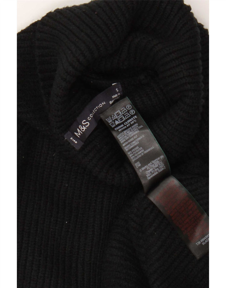 Marks & Spencer Pulover cu gât rulat pentru femei UK 10 Small Black Viscose